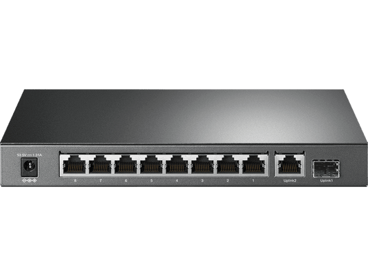 TP-Link TL-SG1210P 8-Port PoE+ 63W Gigabit Desktop Switch with 1-Port RJ45 and 1 SFP Slots