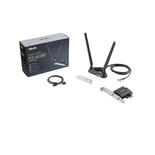 ASUS AX3000 Dual Band PCI-E WiFi 6 Adapter with 2 External Antennas - ADYASTORE casablanca maroc