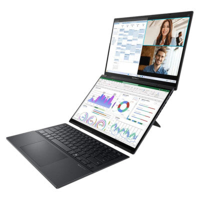 ASUS ZENBOOK DUO UX8406CA 14'' WQXGA U9-ARROWLAKE H 32G 2T SSD W11H INKWELL GREY 36M SOFT KEYBRD DCK&BAG (90NB14X1-M003A0)