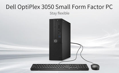 Dell OptiPlex 3050 (SFF) Desktop  | Intel Core i3-7100 (7th Gen) 3.90 GHz, 16GB DDR4 RAM, 256GB NVMe M.2 SSD, USB3.0 & HDMI, DisplayPort, 1GBe LAN  Port, Includes Wi-Fi, Keyboard & Mouse | Windows 10 Pro, Certified Refurbished- 1 Year Warranty