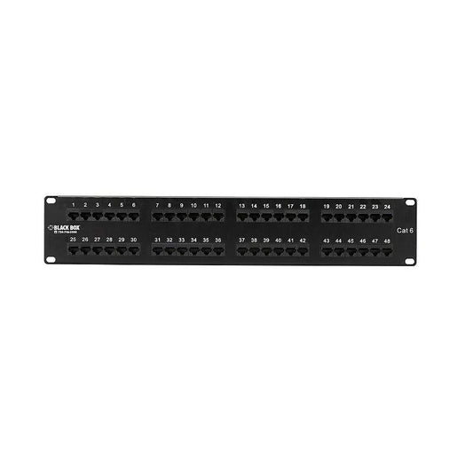 Black Box JPM648A Connect CAT6 Patch Panel - 2U, Unshielded, 48-Port - ADYASTORE casablanca maroc