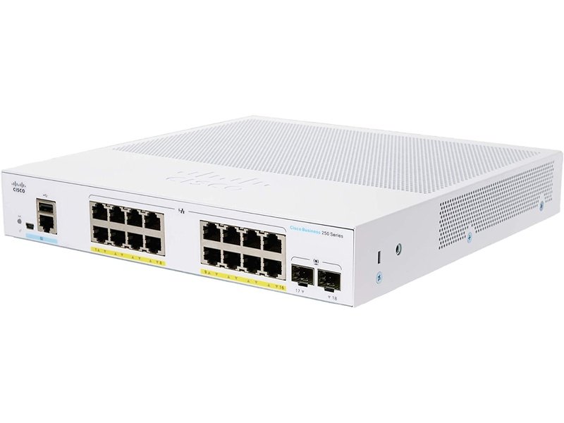 Cisco CBS250-16P-2G-AU CBS250 16-Port Gigabit PoE+ 120W Managed Ethernet Switch w/ 2x1G SFP