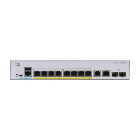 CBS250 Smart 8-port GE, PoE, Ext PS, 2x1G Combo | 800 MHz ARM | 512MB DRAM | 256MB Flash - ADYASTORE casablanca maroc