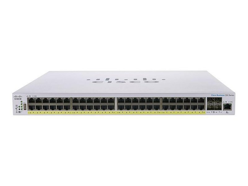 Cisco Business CBS350 48 Ports Manageable Ethernet Switch, PoE, 4x10G SFP+