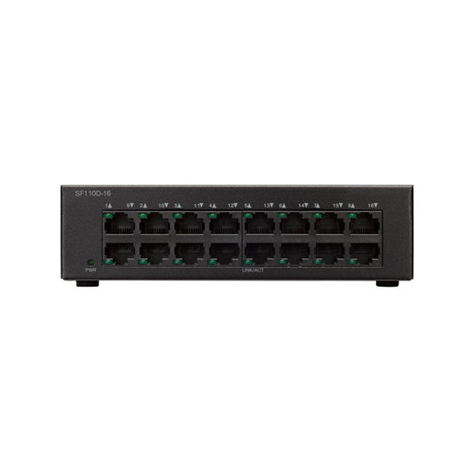 Cisco SF110D-16 16 Ports Ethernet Desktop Switch | 2 Layer Supported | Rack-mountable | Wall Mountable - ADYASTORE casablanca maroc