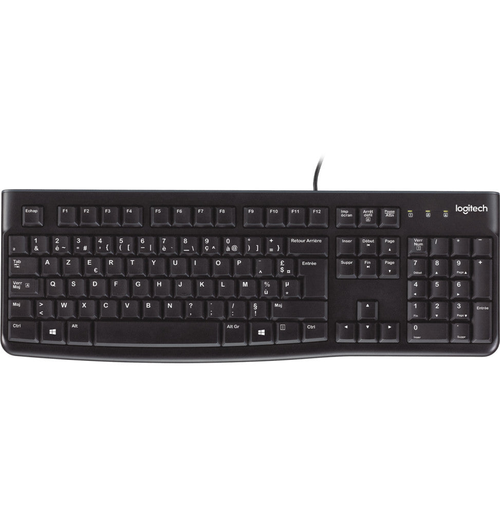 Clavier USB Logitech K120 - AZERTY (920-002488)