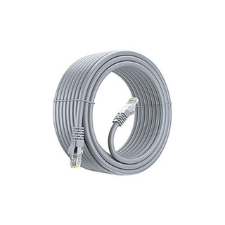 Visuel indicatif d’un cordon RJ45 Cat6 UTP gris de 5 m, modèle équivalent