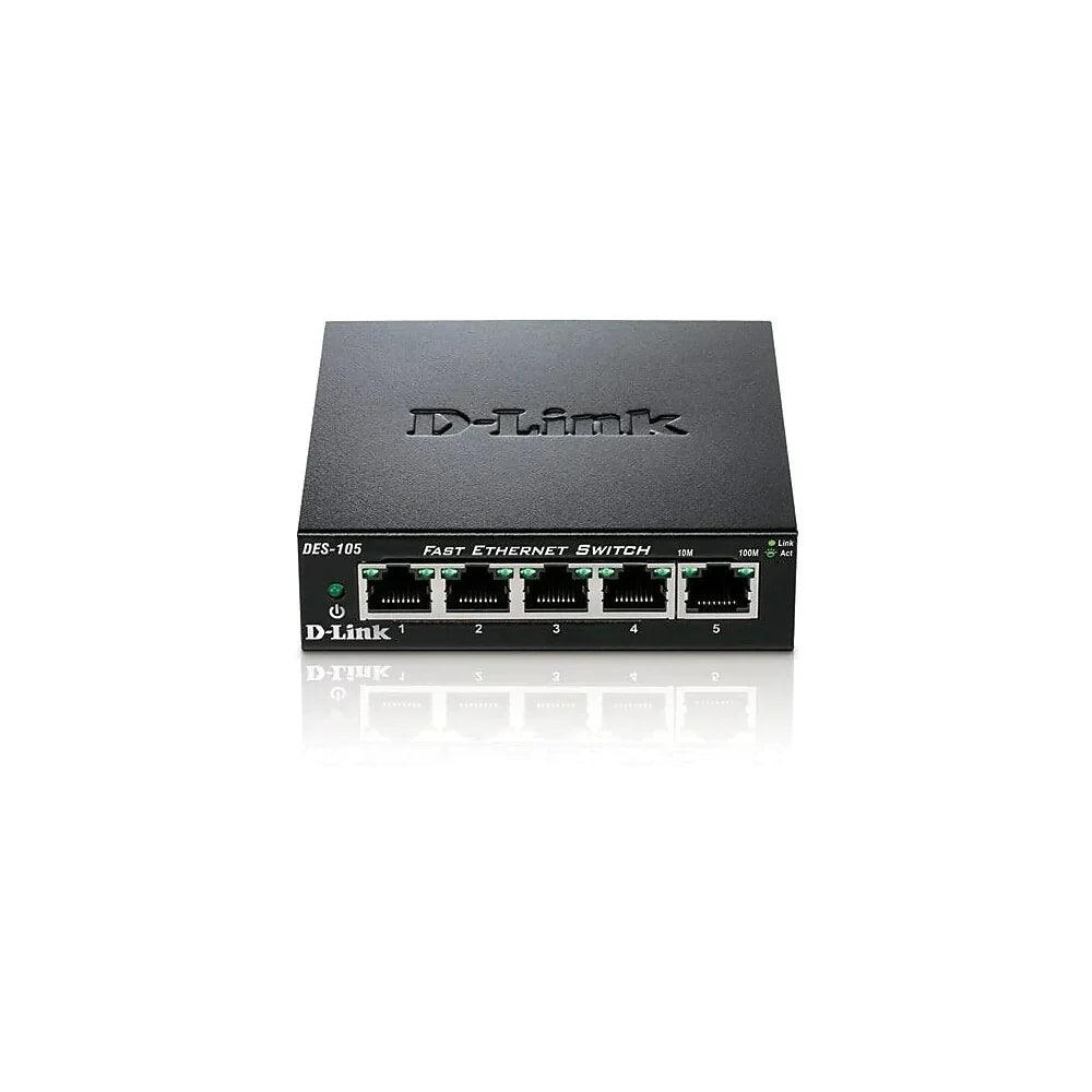 D-Link DES-105 5 Port Fast Ethernet Switch - ADYASTORE casablanca maroc