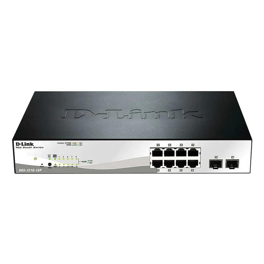 D-Link DGS-1210-10P 10-port Gigabit PoE Smart Switch - including 2 Combo SFP ports - ADYASTORE casablanca maroc