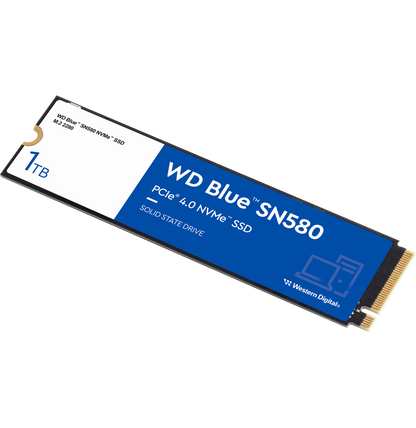Disque dur interne SSD WD Blue SN580 M.2 2280 PCIe Gen4 x4 NVMe 1 To (WDS100T3B0E)