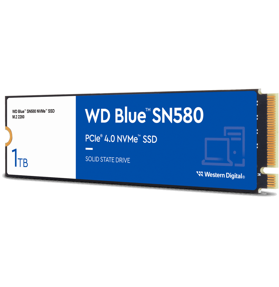 Disque dur interne SSD WD Blue SN580 M.2 2280 PCIe Gen4 x4 NVMe 1 To (WDS100T3B0E)