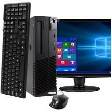 Lenovo ThinkCentre M93P (SFF) & Lenovo ThinkVision 22" (FHD) Monitor - COMBO - Intel Core i5-4570 Quad Core @ 3.6GHz (4th Gen) / 16GB RAM / 256GB SSD / Wi-Fi, Key & Mouse, USB 3.0, VGA, DisplayPort, 1Gb Eth, Win 10 Pro - 1 Year Warranty