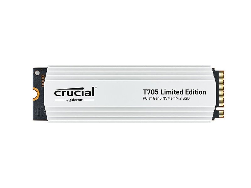 Crucial  T705 PCIe Gen5 NVMe M.2 SSD with Limited Edition White Heatsink 2TB