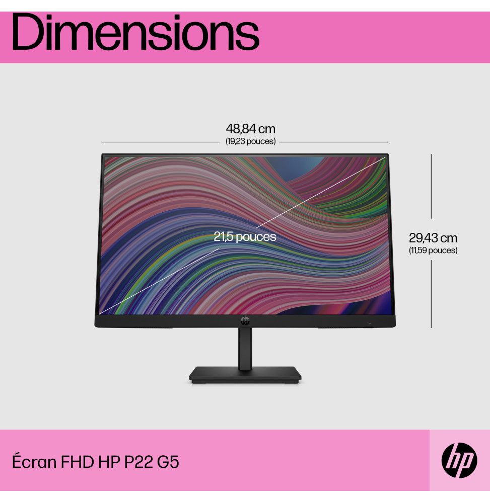 Écran 21.5" Full HD P22 G5 (64X86AS)