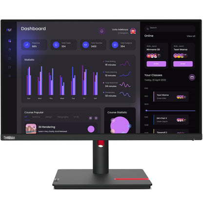 Écran 23.8" Full HD Lenovo ThinkVision T24i-30 (63CFMATXEU)