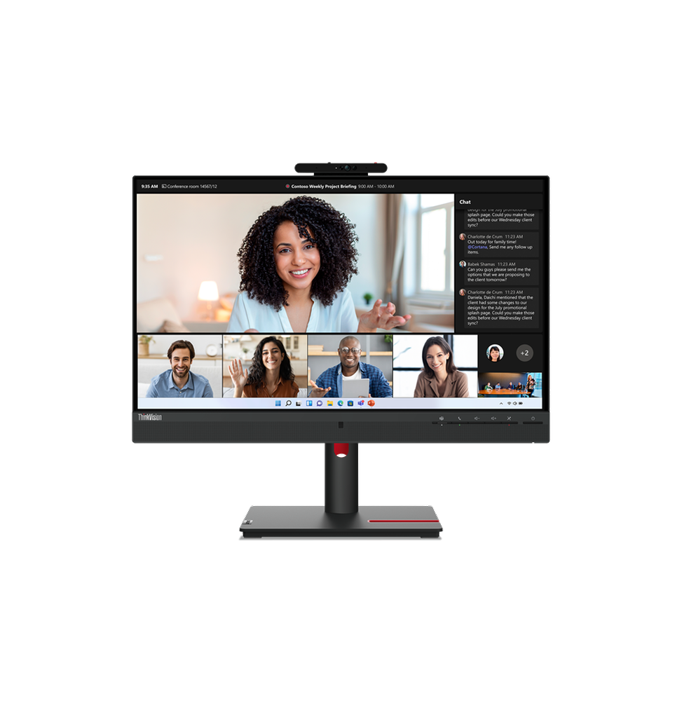 Écran 23.8" Full HD Lenovo ThinkVision T24mv-30 avec Webcam (63D7UAT3EU)