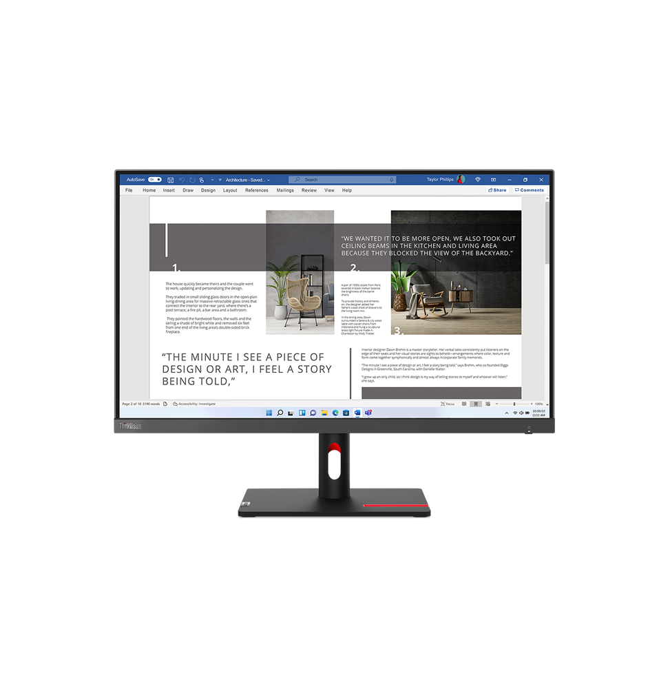 Écran 27" Full HD Lenovo ThinkVision S27i-30 (63DFKAT4EU)