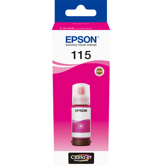 Epson 115 Magenta - Bouteille d'encre Epson EcoTank d'origine (C13T07D34A)