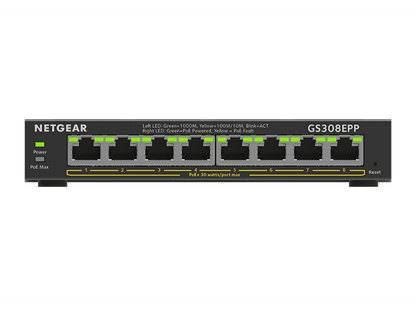 Netgear GS308EPP 8-Port Gigabit Ethernet PoE+ Switch