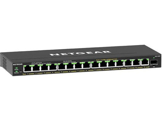 Netgear GS316EP-100AUS 16-Port Gigabit PoE+ 180W Ethernet Plus Switch
