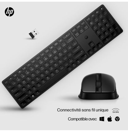 Ensemble clavier et souris sans fil HP 650 (4R013AA)