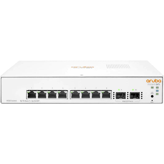 HP JL680A#AC3 Aruba Instant On 1930 8-Port Gigabit Managed Switch with SFP White - ADYASTORE casablanca maroc