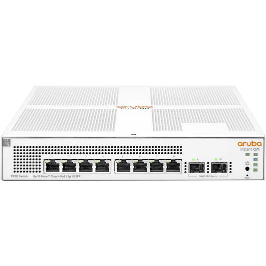 HP JL681A#AC3 Aruba Instant On 1930 8-Port Gigabit PoE+ Compliant Managed Switch with SFP White - ADYASTORE casablanca maroc