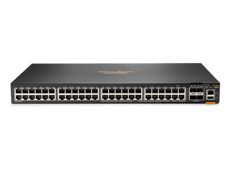 HPE JL727A Aruba 6200F 48-Port PoE+ 370W Manageable Gigabit Switch w/  4x10G SFP+