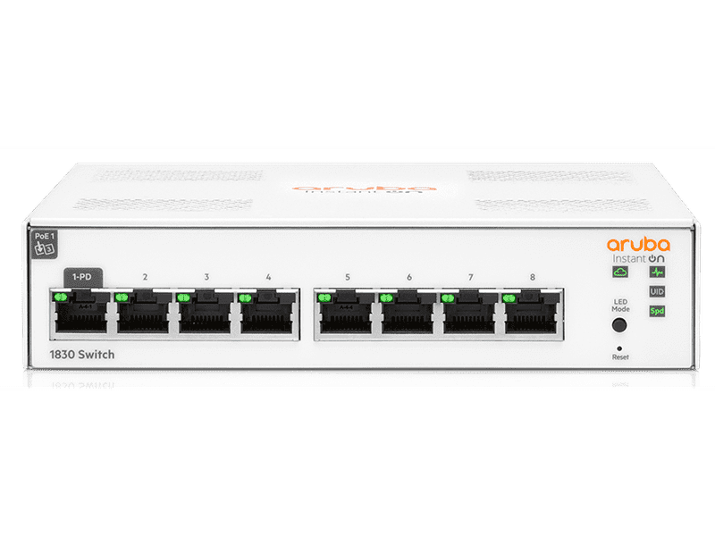 HPE JL810A Aruba Instant On 1830 8-Port Manageable Gigabit Switch