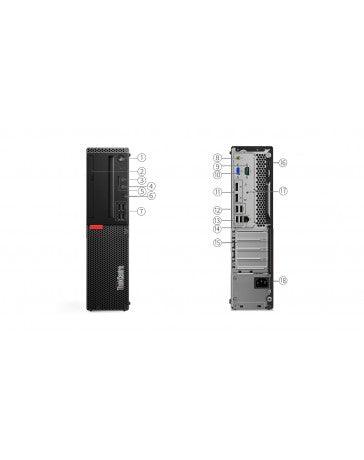 Lenovo ThinkCentre M720s Desktop Computer PC - Small Form Factor | Intel Core i5-8500 @ 3.00 GHz (8th Gen), 16GB RAM, 256GB SSD - USB-C (Thunderbolt), Keyboard, Mouse, Wi-Fi, DisplayPort, VGA - Windows 11 Pro - (Certified Refurbished) - 1 Year Warranty