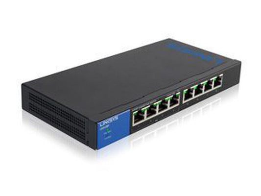 Linksys LGS108P-AU 8-Port Gigabit Unmanaged Switch, with 4 PoE+ 50W