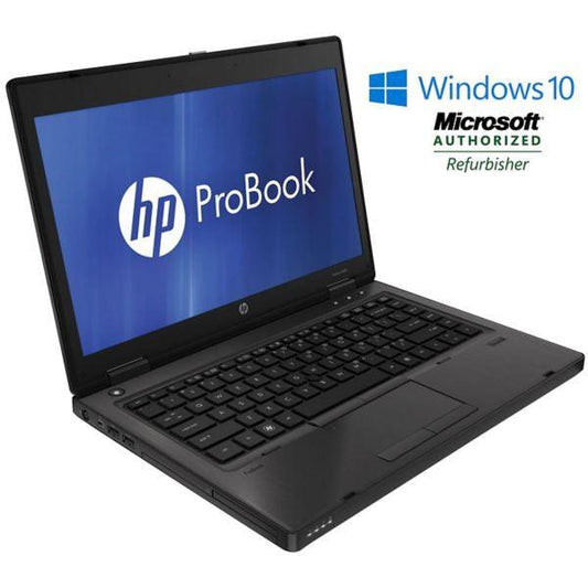 HP ProBook 6470B 14" Laptop HD (720p) - Intel Core i5-3220M @ 2.6 GHz, 8GB RAM, 128GB SSD, Intel HD Graphics, Webcam, DisplayPort, Windows 10 Pro x64 , Microsoft Authorized Refurbished (MAR) - 1 Year Warranty