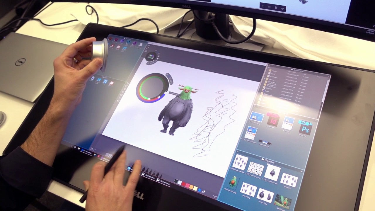 Dell Canvas 27 KV2718D includes pen, pen holder with replacement nibs, and ring totem, Fences Software for use with Dell Canvas 27, 1Y Basic Onsite Service (DL-CANVAS-27)