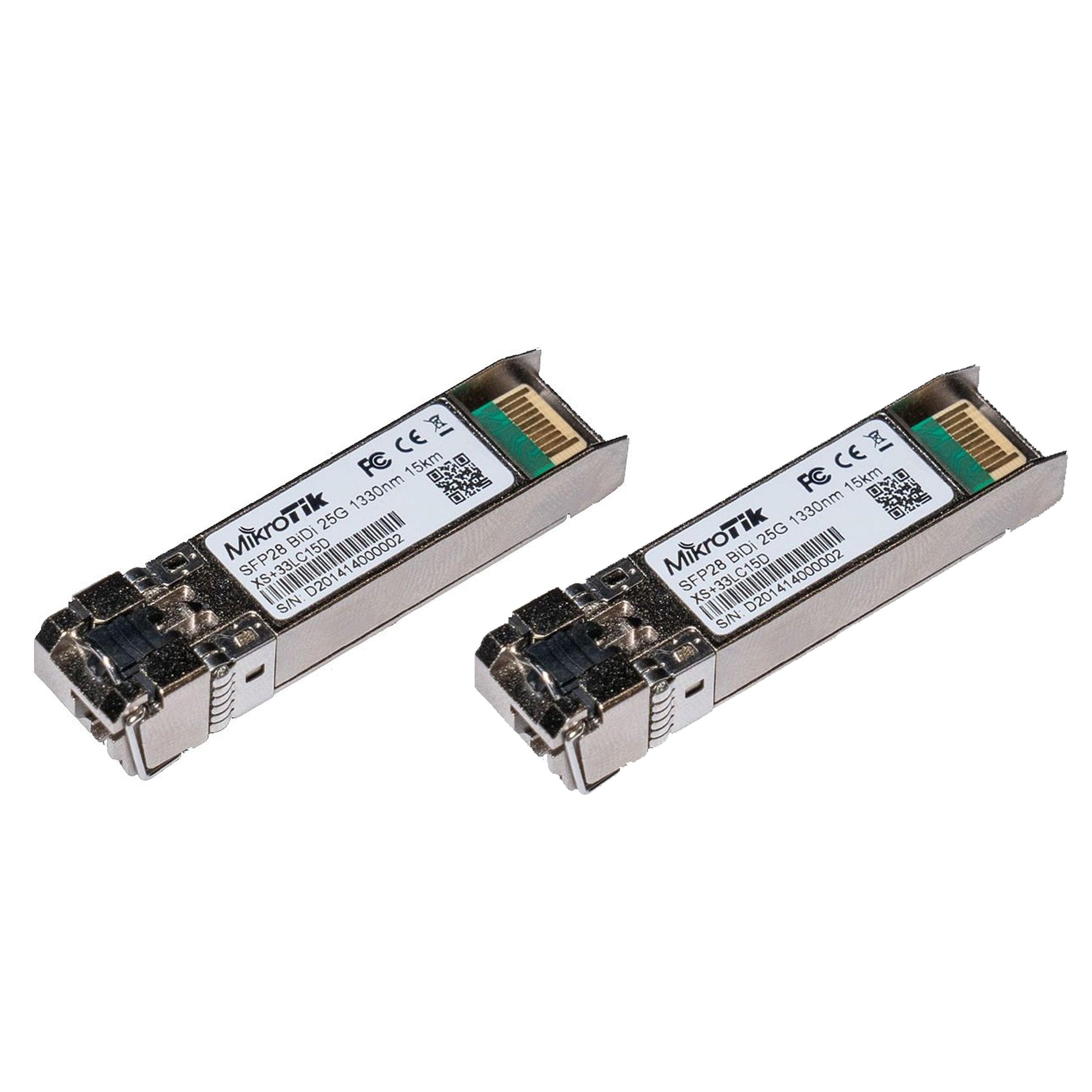 MikroTik 1G / 10G / 25G SFP / SFP+ SFP28 Bi-Directional SFP Single Mode Modules Pair - ADYASTORE casablanca maroc