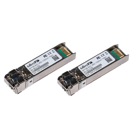 MikroTik 1G / 10G / 25G SFP / SFP+ SFP28 Bi-Directional SFP Single Mode Modules Pair - ADYASTORE casablanca maroc