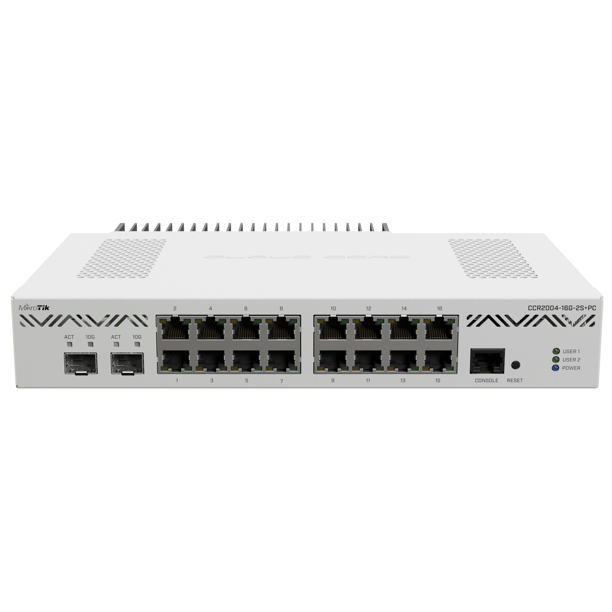 MikroTik CCR2004-16G-2S+PC 8x Gigabit 2x 10Gbps SFP+ Cloud Core Router - ADYASTORE casablanca maroc