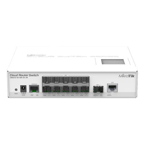 MikroTik Cloud Router 1x Gigabit port 10x SFP 1X SFP+ Layer3 Switch (fiber and wireless enabled, desktop case) - ADYASTORE casablanca maroc