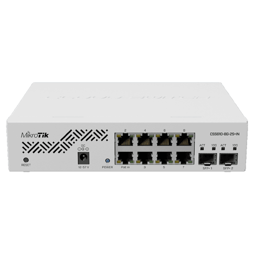 MikroTik Cloud Smart Switch with 8 Port GbE 2 Port 10G SFP+ - ADYASTORE casablanca maroc