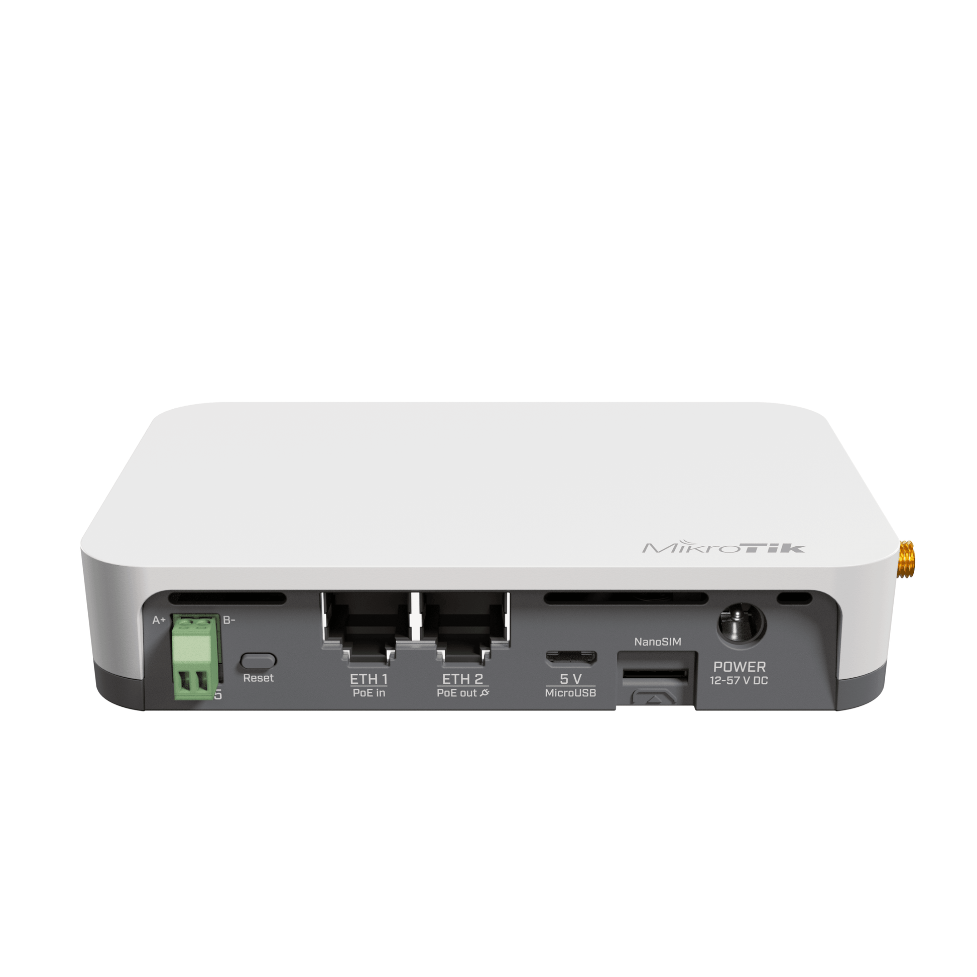 MikroTik KNOT 2.4GHz Bluetooth 2x 100Mbps Ethernet POE LR9 CAT-M LoRa IoT Gateway - ADYASTORE casablanca maroc