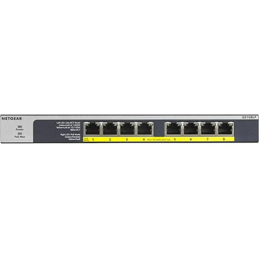 Netgear 8-Port PoE/PoEPlus Gigabit Ethernet Unmanaged Switch (GS108LP-100NAS) - ADYASTORE casablanca maroc