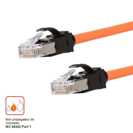 Connecteurs du cordon Nexans LANmark-6A Cat6A blindé 3 m orange