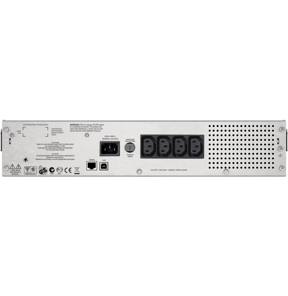 Onduleur Line-interactive APC 1000VA Smart-UPS C - Rack 2U (SMC1000I-2U)