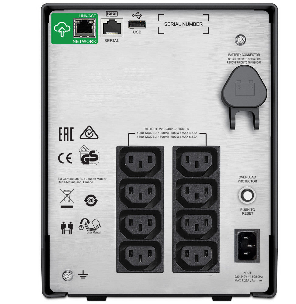 Onduleur Line-interactive APC Smart-UPS SMC 1500VA - 230V (SMC1500IC)
