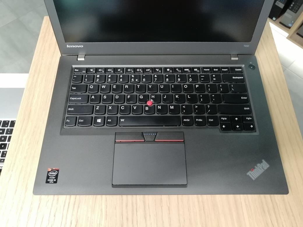 Lenovo ThinkPad T450 Ultrabook 14" HD+ | Intel Core i5-5300U @ 2.90 GHz (5th Gen), 256GB SSD, 8GB RAM, , VGA, DisplayPort, 1Gb Ethernet, Bluetooth, Windows 10 Pro x64 | Grade A (Certified Refurbished) - 1 Year Warranty
