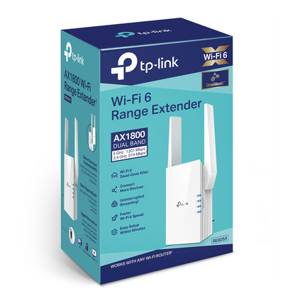 Répéteur WiFi 6 TP-Link AX1800 574Mbps (RE605X)