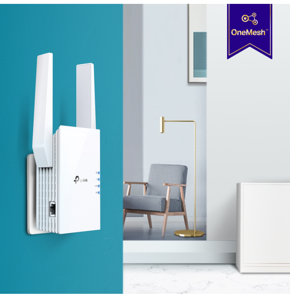 Répéteur WiFi 6 TP-Link AX1800 574Mbps (RE605X)