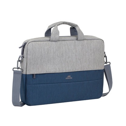 Rivacase 7532 — Sacoche ordinateur 15,6 pouces gris et bleu foncé