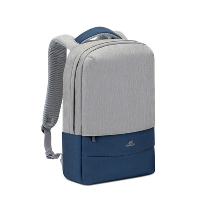 Rivacase 7562 — Sac à dos ordinateur 15,6 pouces gris et bleu foncé
