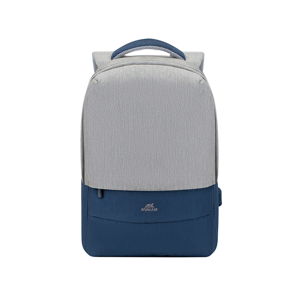 Rivacase 7562 — Sac à dos ordinateur 15,6 pouces gris et bleu foncé