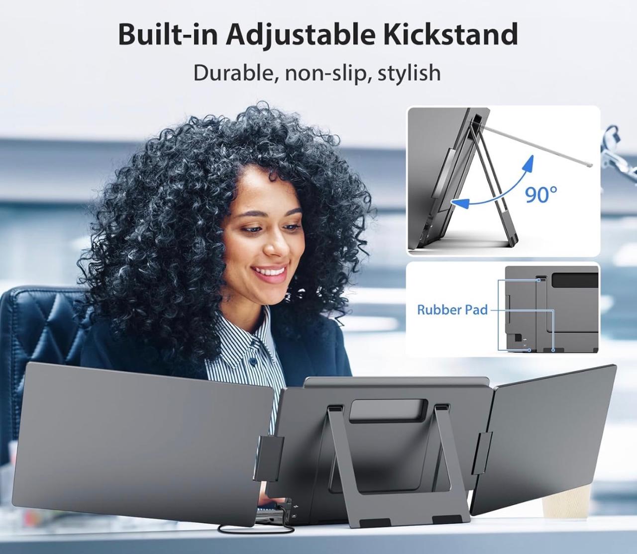 Extenseur d'Écran Portable Triple pour Ordinateur Portable